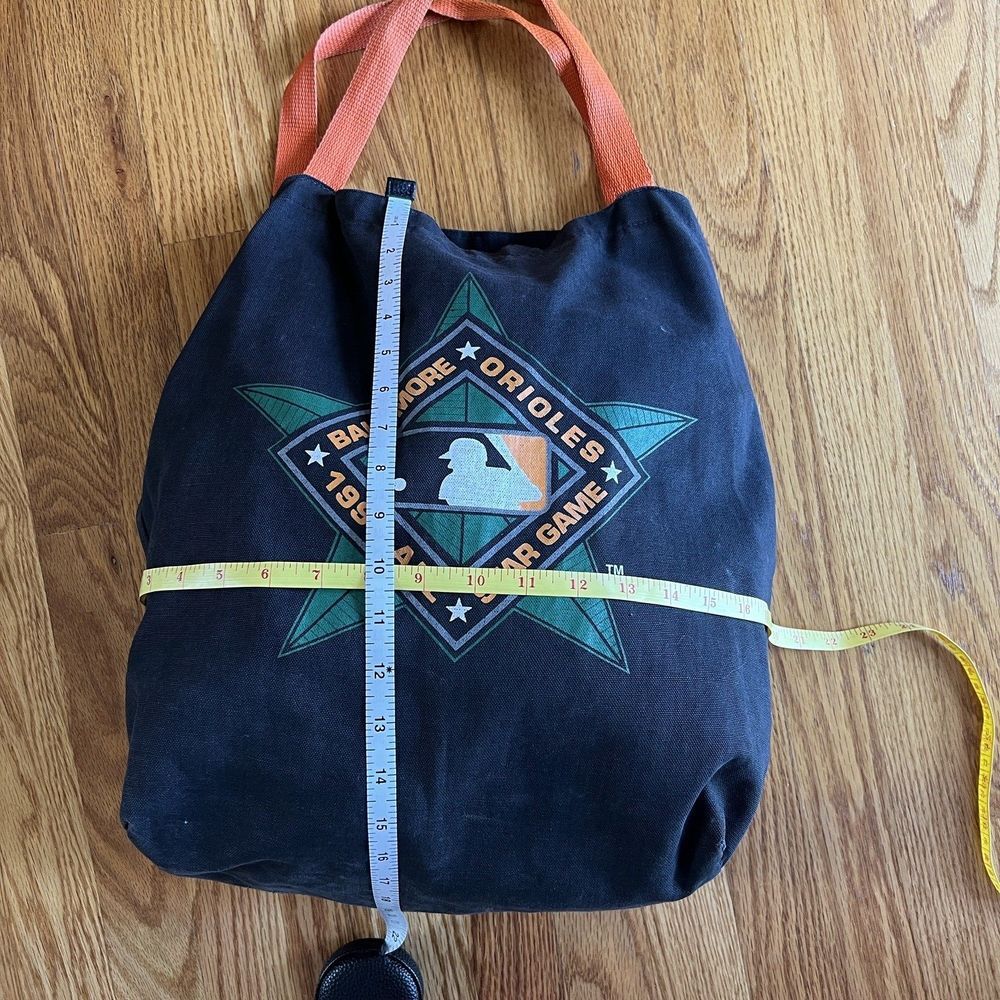 Vintage 1993 MLB All Star Game Baltimore Orioles Tote Bag Black Reusable Shopper - Picture 9 of 12